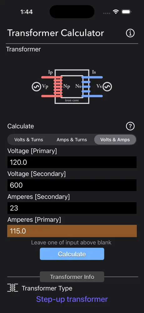 Transformer_Calculator_Plus iOS App Screenshot 4