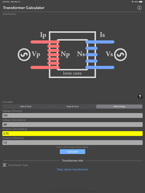 Transformer_Calculator_Plus iPadOS App Screenshot 10