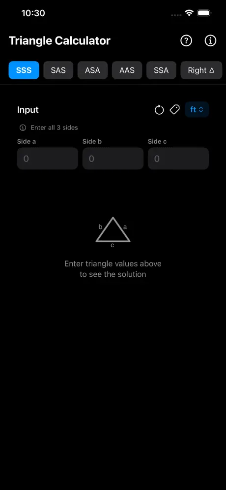 Triangle_Calculator_Plus iOS App Screenshot 6