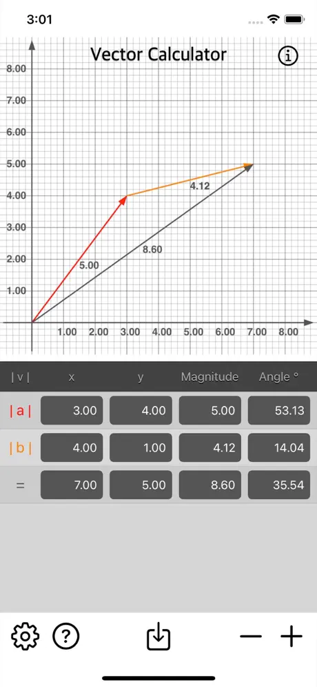 Vector_Calculator_Plus iOS App Screenshot 1