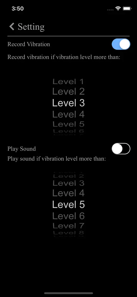 Vibration_Detector iOS App Screenshot 4