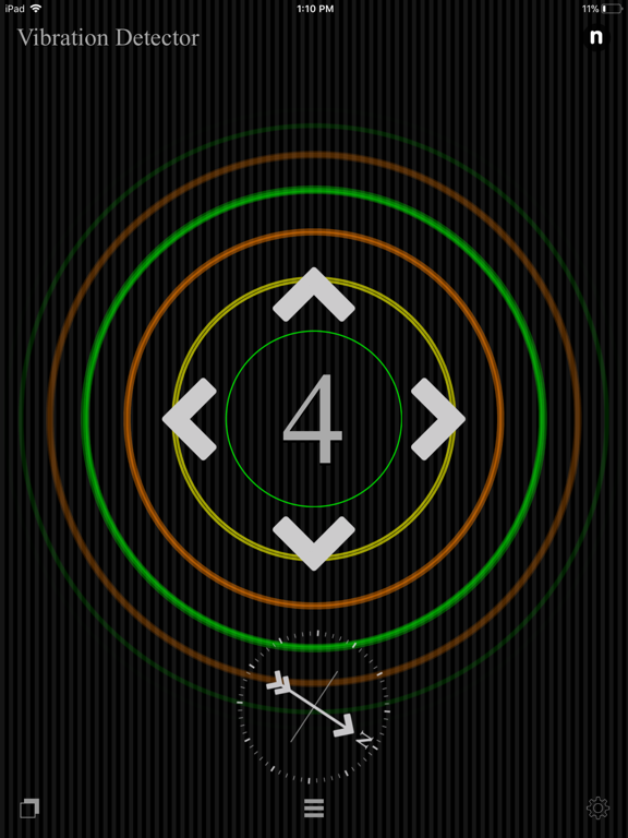 Vibration_Detector iPadOS App Screenshot 1