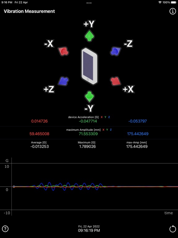 Vibration_Measurement iPadOS App Screenshot 3
