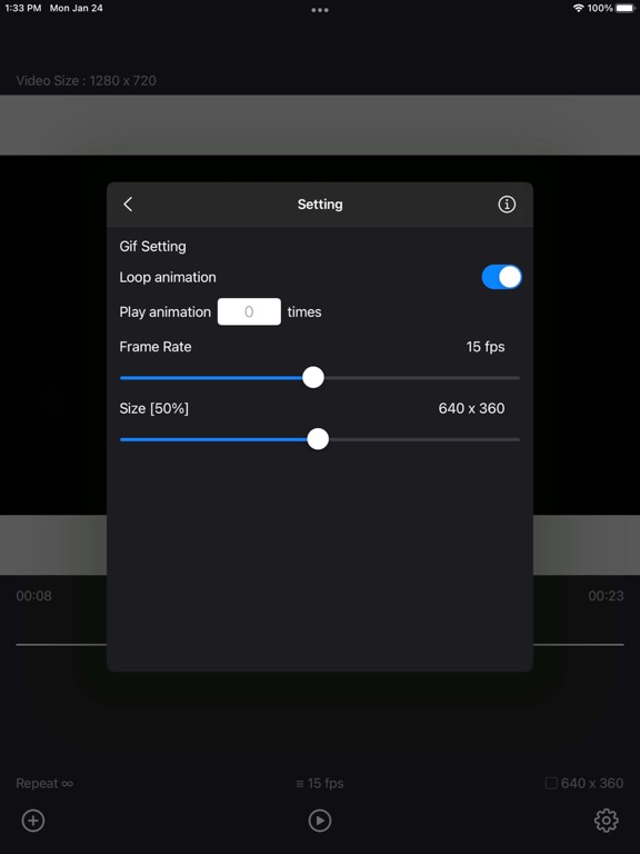 Video2Gif_Plus iPadOS App Screenshot 2