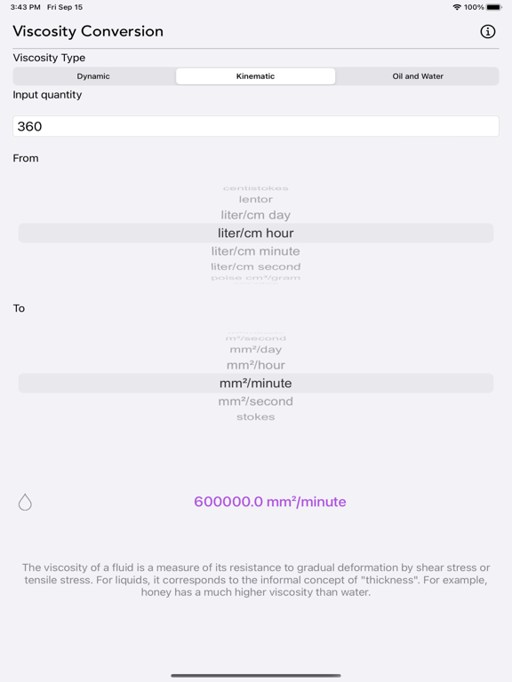 Viscosity_Conversion iPadOS App Screenshot 3