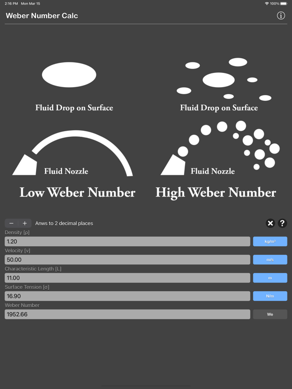 Weber_Number_Calculator iPadOS App Screenshot 10