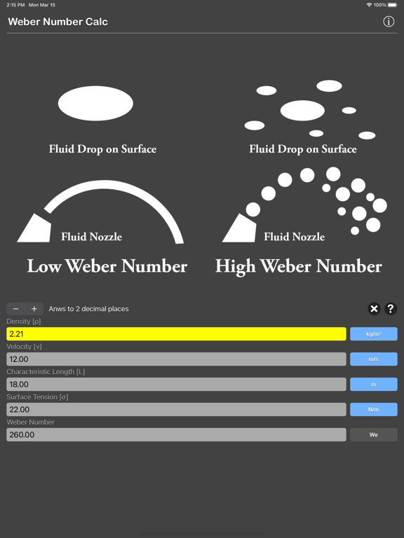 Weber_Number_Calculator iPadOS App Screenshot 4