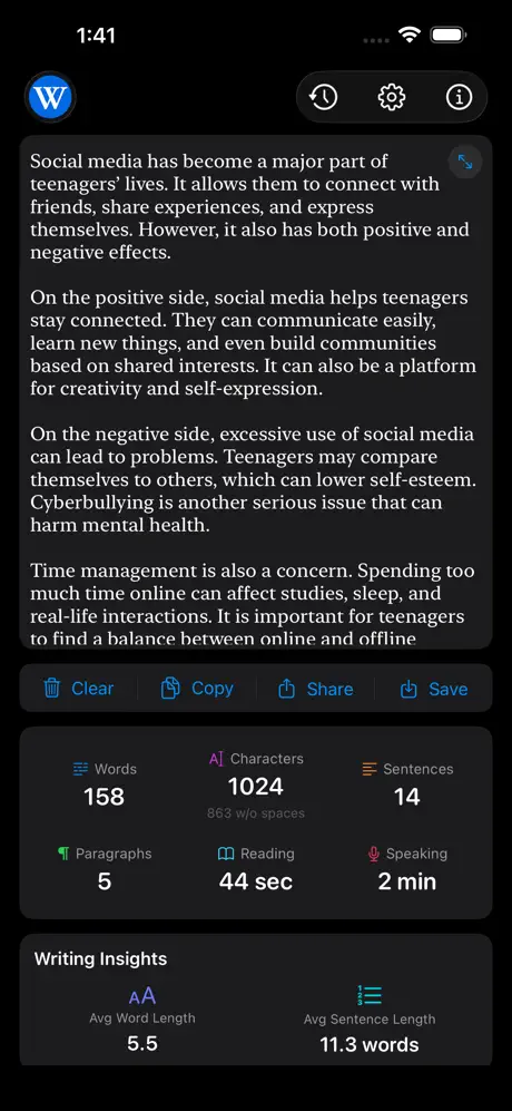 Words_Counter_Plus iOS App Screenshot 6
