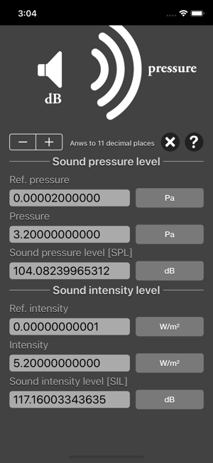 dB Calculator Plus iOS App for iPhone and iPad
